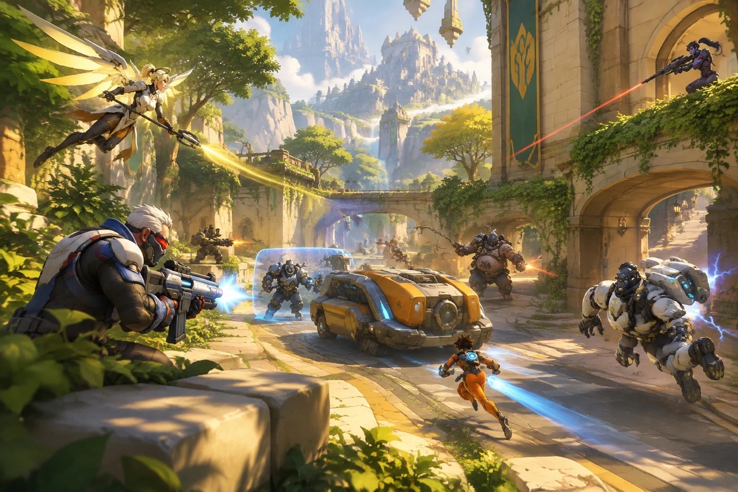 Original Overwatch fan illustration for the Map reading guide
