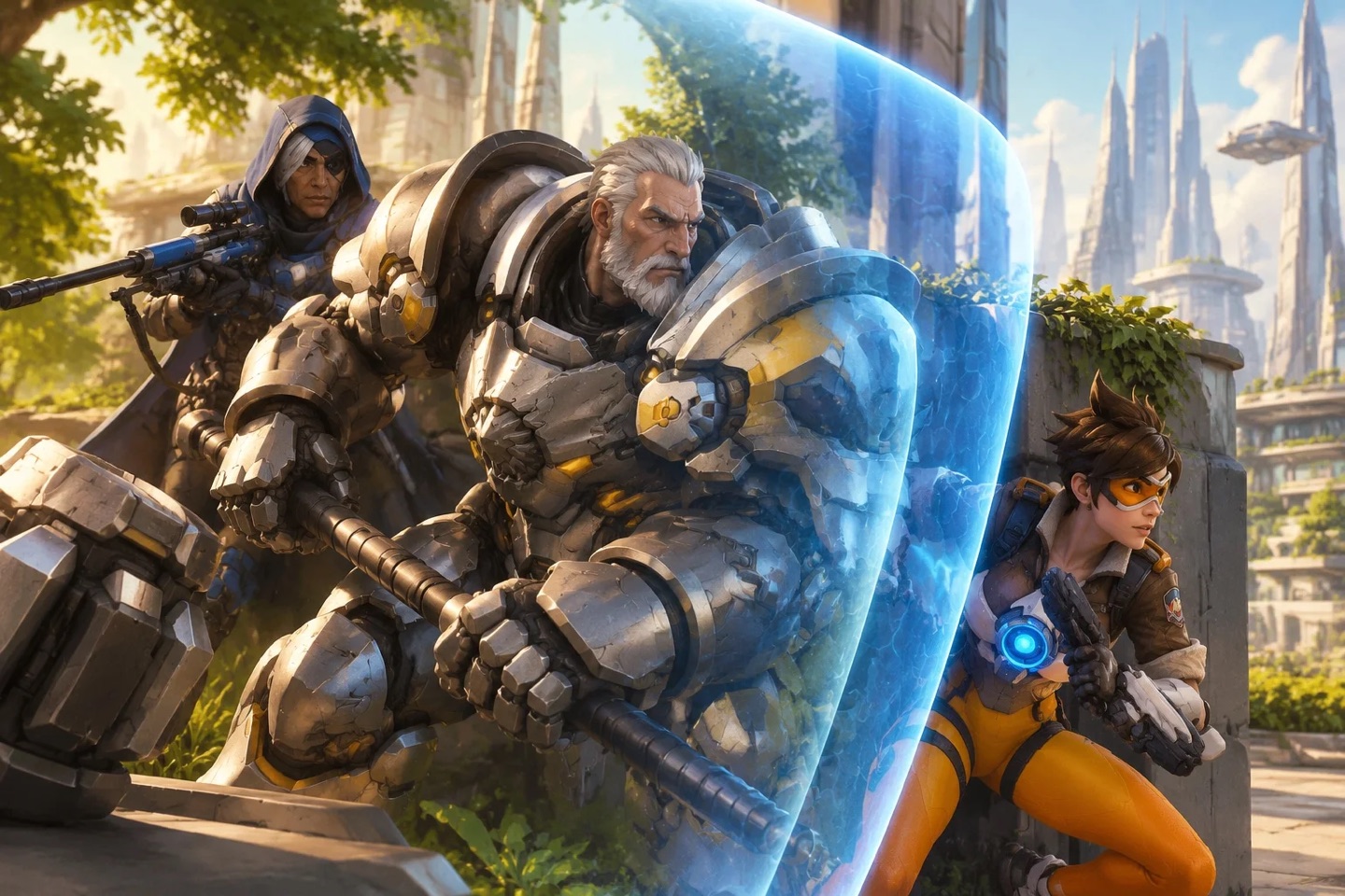 Original Overwatch fan illustration for the Ability timing guide